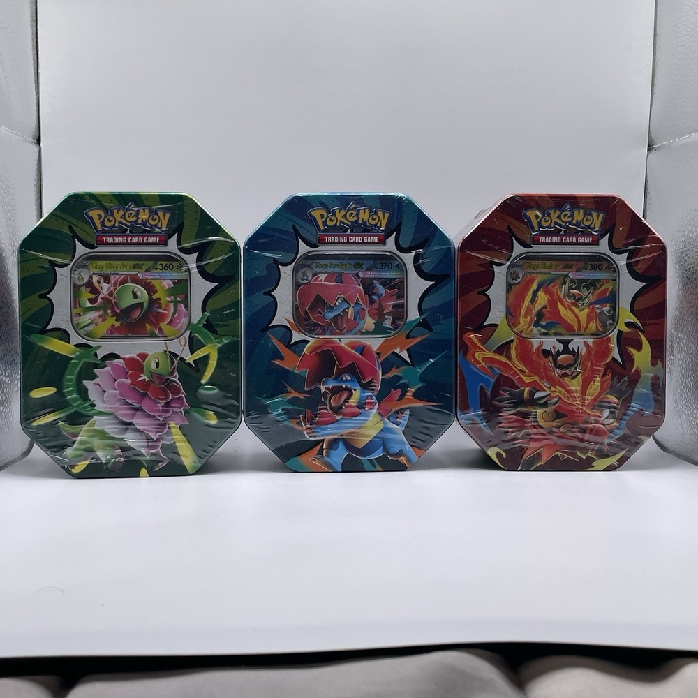 Pokemon TCG Mega Evolution Ascended Heroes Starter EX Tins 1 Of Each 3 Total